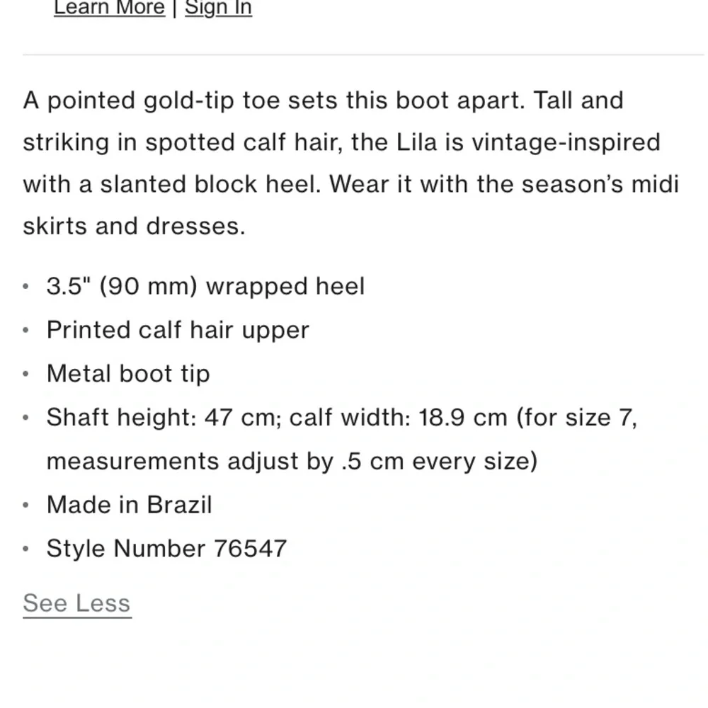 Tory Burch LILA CALF HAIR KNEE BOOT